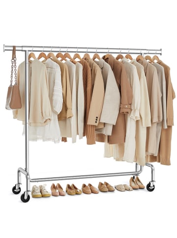 Songmics Kleiderständer in Silber - (B)111,4 x (H)162,9 x (T)45 cm