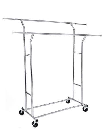 Songmics Kleiderständer in Silber - (B)129 x (H)148 x (T)55 cm