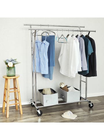 Songmics Kleiderständer in Silber - (B)129 x (H)148 x (T)55 cm