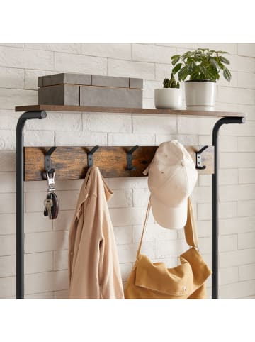 Songmics Standgarderobe in Braun/ Schwarz - (B)80 x (H)183,5 x (T)31,5 cm