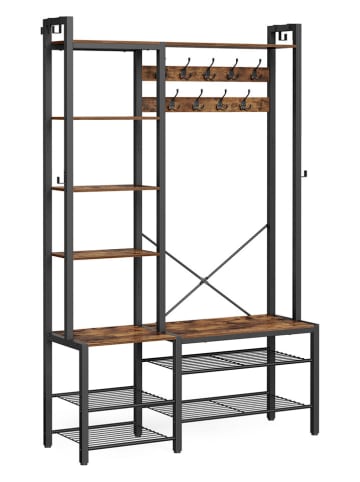 Songmics Standgarderobe in Braun/ Schwarz - (B)120 x (H)190 x (T)40 cm