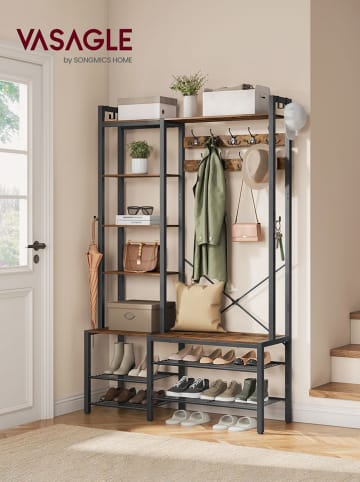 Songmics Staande kapstok bruin/zwart - (B)120 x (H)190 x (D)40 cm