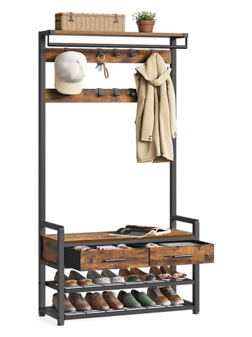 Songmics Staande kapstok bruin/zwart - (B)80 x (H)181 x (D)30 cm