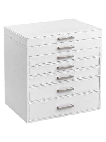 Songmics Szkatułka w kolorze białym na zegarki - 30 x 31 x 21 cm