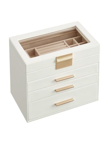 Songmics Sieradenkastje wit - (B)25,1 x (H)21,5 x (D)15,3 cm
