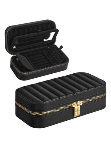 Songmics Szkatułka w kolorze czarnym na biżuterię - 20,5 x 6 x 10,5 cm