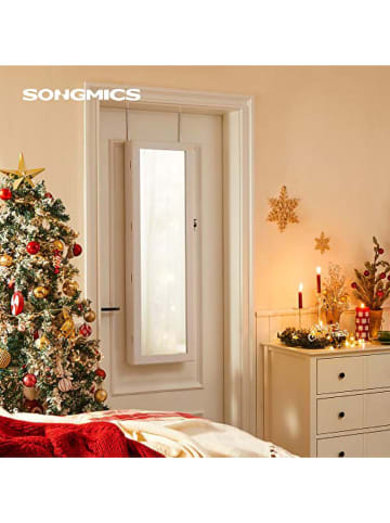Songmics Wandspiegel in Weiß - (B)37 x (H)120 x (T)10 cm
