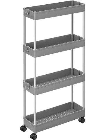 Songmics Küchenwagen in Hellgrau/ Silber - (B)40 x (H)88 x (T)12,5 cm