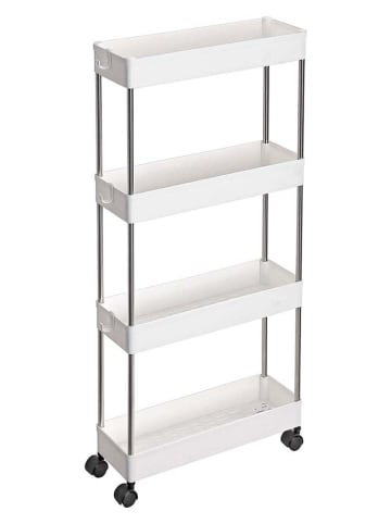 Songmics Keukenwagen wit/zwart - (B)40 x (H)86 x (D)12,5 cm