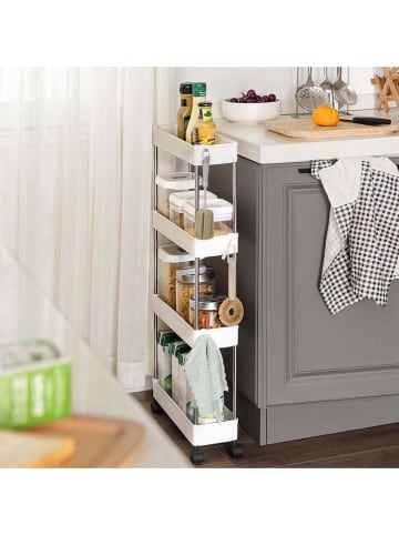 Songmics Küchenwagen in Weiß/ Schwarz - (B)40 x (H)86 x (T)12,5 cm