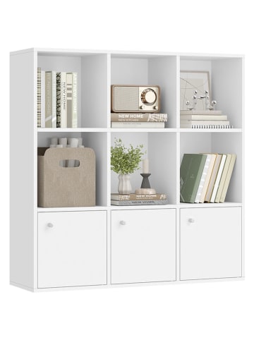 Songmics Boekenkast wit - (B)97,5 x (H)97,5 x (D)29 cm