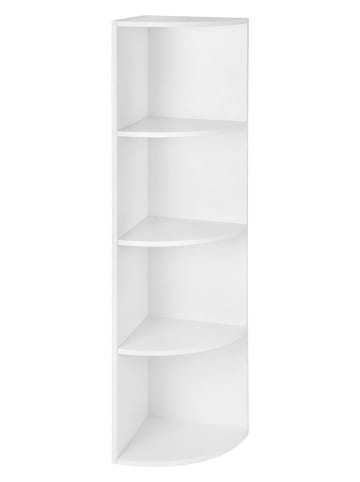 Songmics Regał w kolorze białym na książki - 30 x 129,5 x 30 cm