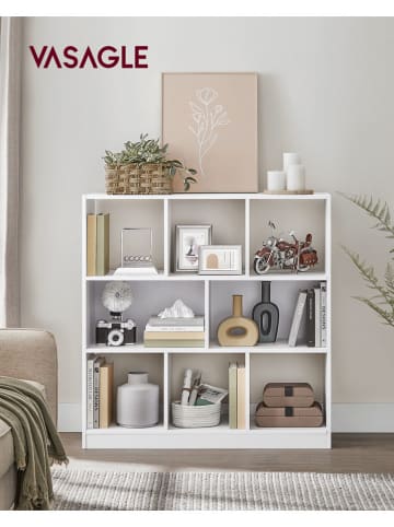 Songmics Boekenkast wit - (B)97,5 x (H)100 x (D)30 cm