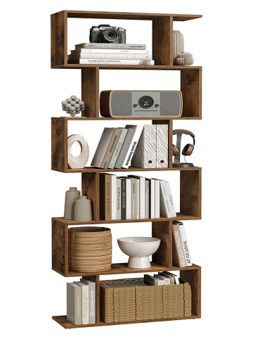 Songmics Regał w kolorze brązowym na książki - 70 x 191,6 x 24 cm