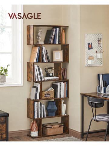 Songmics Boekenkast bruin - (B)70 x (H)191,6 x (D)24 cm