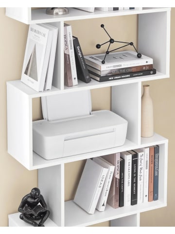 Songmics Regał w kolorze białym na książki - 70 x 191,6 x 24 cm