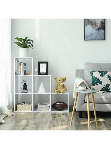 Songmics Regał w kolorze białym - 97,5 x 97,5 x 29 cm