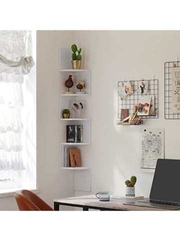 Songmics Boekenkast wit - (B)20 x (H)127.5 x (D)20 cm