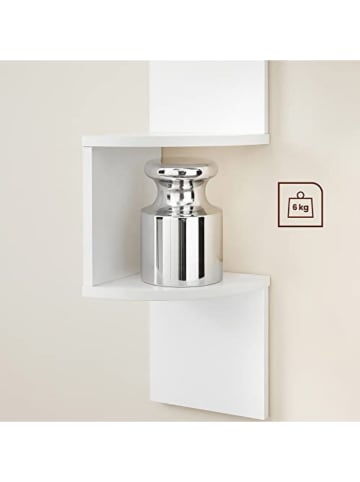 Songmics Bücherregal in Weiß - (B)20 x (H)127.5 x (T)20 cm