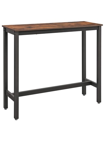 Songmics Bartisch in Braun/ Schwarz - (B)120 x (H)100 x (T)40 cm