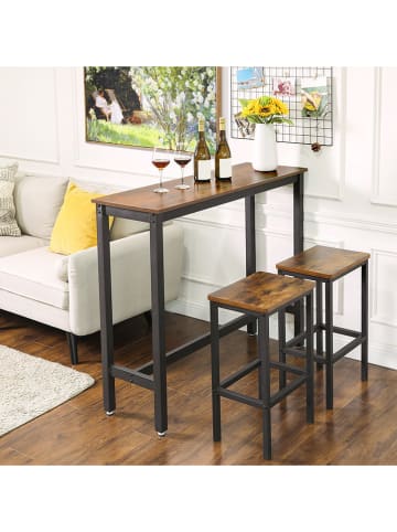 Songmics Bartafel bruin/zwart - (B)120 x (H)100 x (D)40 cm