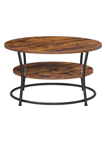 Songmics Couchtisch in Braun/ Schwarz - (H)45 x Ø 80 cm