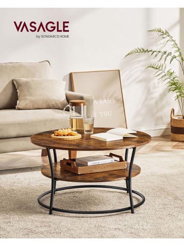 Songmics Salontafel bruin/zwart - (H)45 x Ø 80 cm