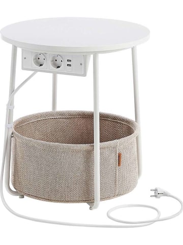 Songmics Beistelltisch in Schwarz/ Weiß - (H)50 x Ø 45 cm