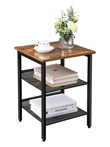 Songmics Bijzettafel bruin/zwart - (B)40 x (H)55 x (D)40 cm