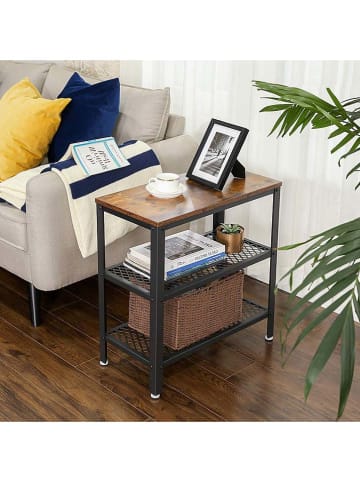 Songmics Bijzettafel zwart/bruin - (B)60 x (H)60 x (D)30 cm