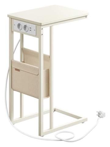 Songmics Bijzettafel wit/crème - (B)40 x (H)62 x (D)30 cm