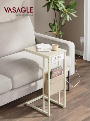 Songmics Beistelltisch in Weiß/ Creme - (B)40 x (H)62 x (T)30 cm