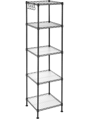 Songmics Regał stojący w kolorze czarnym - 30 x 123,5 x 30 cm