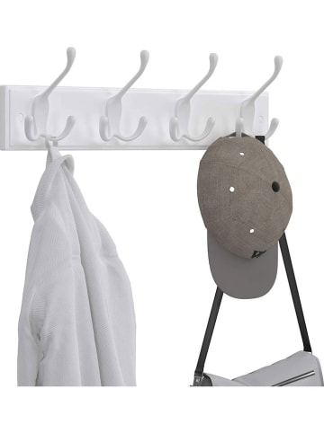 Songmics Garderoba wisząca w kolorze białym na ubrania - 40 x 11 x 7 cm