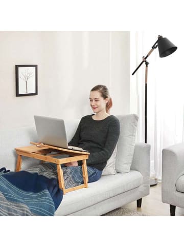 Songmics Stolik w kolorze jasnobrązowym pod laptopa - 54,5 x 29 x 34,5 cm