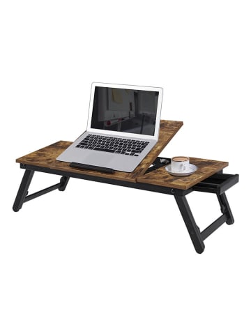 Songmics Laptoptisch in Braun/ Schwarz - (B)71 x (H)23 x (T)35 cm