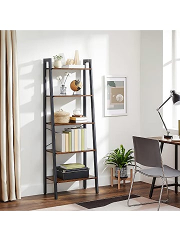 Songmics Standregal in Schwarz/ Braun - (B)56 x (H)172 x (T)34 cm