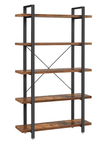 Songmics Standregal in Schwarz/ Braun - (B)105 x (H)177,5 x (T)33,5 cm