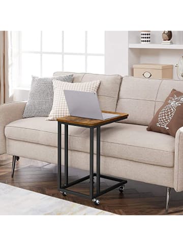 Songmics Bijzettafel bruin/zwart - (B)50 x (H)60 x (D)35 cm