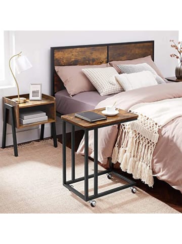 Songmics Beistelltisch in Braun/ Schwarz - (B)50 x (H)60 x (T)35 cm