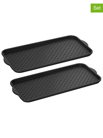 Songmics Tace ociekowe (2 szt.) w kolorze czarnym na buty - 74,2 x 36,5 cm