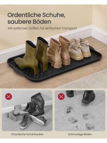 Songmics Tace ociekowe (2 szt.) w kolorze czarnym na buty - 74,2 x 36,5 cm