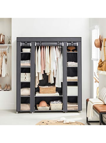 Songmics Kleiderschrank in Grau - (B)150 x (H)175 x (T)45 cm