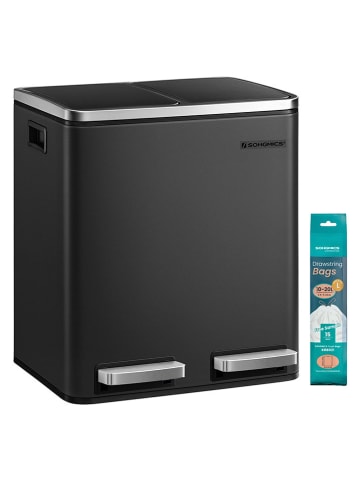 Songmics Pedaalemmer zwart - (B)41 x (H)44,5 x (D)27,5 cm