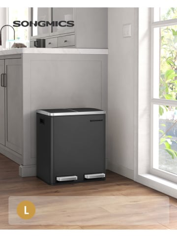 Songmics Pedaalemmer zwart - (B)41 x (H)44,5 x (D)27,5 cm