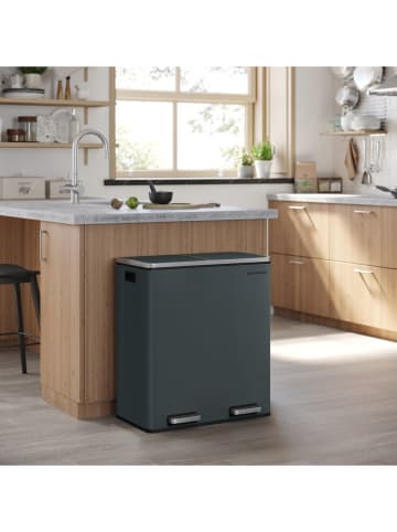 Songmics Kosz w kolorze czarnym na śmieci - 59 x 62,4 x 36,5 cm