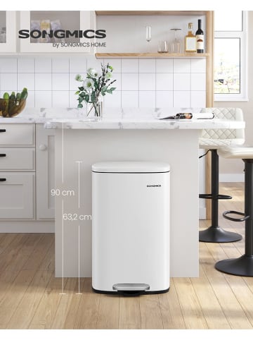 Songmics Treteimer in Weiß - 50 l