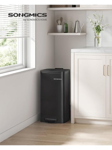 Songmics Pedaalemmer zwart - 30 l