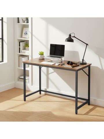 Songmics Schreibtisch in Braun/ Schwarz - (B)100 x (H)76 x (T)50 cm