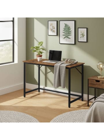 Songmics Biurko w kolorze brązowo-czarnym - 100 x 76 x 50 cm